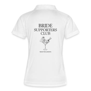 Bride Supporters Club - The Shirt for the Bride - Women's Polo breathable - white/navy - Back
