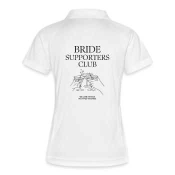 Bride Supporters Club - Bachelor Party Shirt - Women's Polo breathable - white/navy - Back