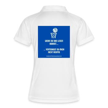 Read or Defend Saying Hoopsrausch - Women's Polo breathable - white/navy - Back