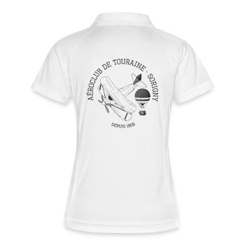 Aero Club Touraine - Frauen Polo atmungsaktiv - Weiß/Navy - Hinten