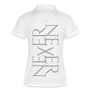 NEVER SAY NEVER – Statement Design - Polo respirant Femme - blanc/marine - Dos