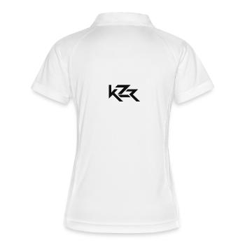 Monogramme KZ Géométrique - Polo respirant Femme - blanc/marine - Dos