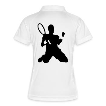 tennis - Frauen Polo atmungsaktiv - Weiß/Navy - Hinten
