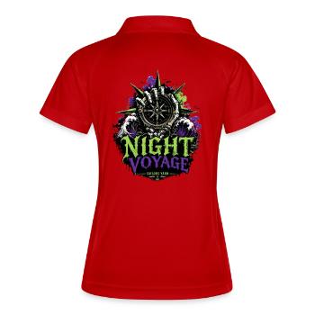Night Voyage Compass | Sailors Yarn by Cap'nKush - Women's Polo breathable - white/navy - Back