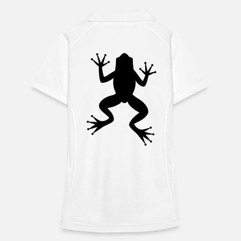 Frog toad tree frog silhouette Women's Polo breathable