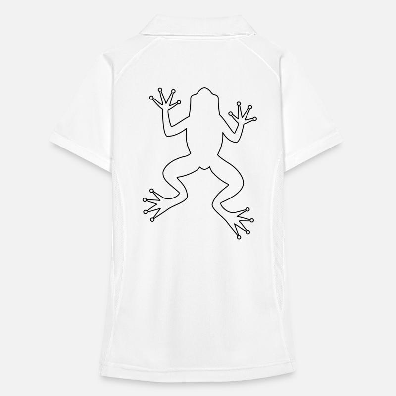 Frog toad tree frog silhouette Women's Polo breathable