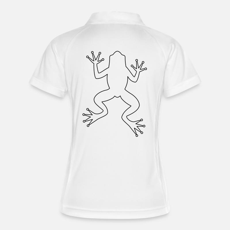 Frog toad tree frog silhouette - Women's Polo breathable - white/navy