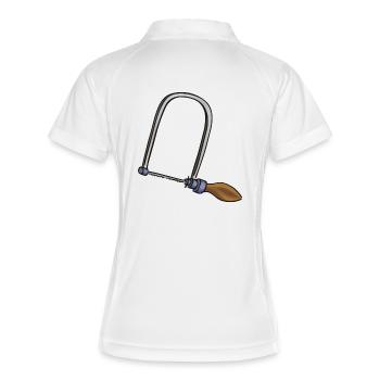 Scie à découper | scie à chantourner - Polo respirant Femme - blanc/marine - Dos