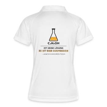 Bière à suspension chimique - Polo respirant Femme - blanc/marine - Dos