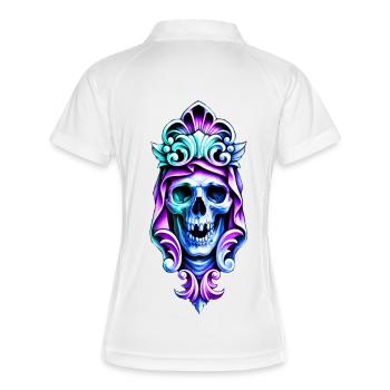 skullptur - Polo respirant Femme - blanc/marine - Dos