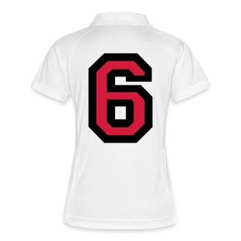 Le numéro 3 - Polo respirant Femme - blanc/marine - Dos