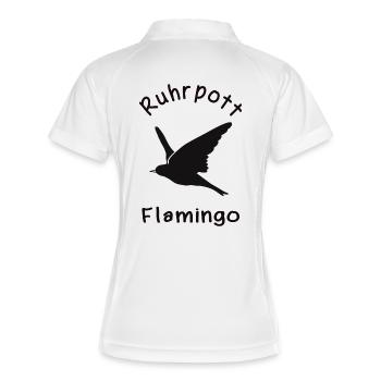 Ruhrpott Flamingo - Women's Polo breathable - white/navy - Back