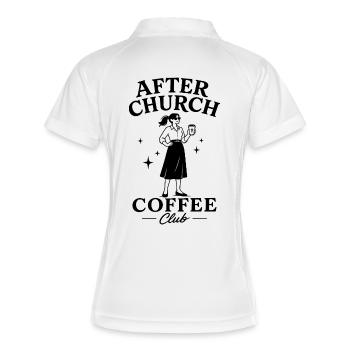 Après le café de l’église - Polo respirant Femme - blanc/marine - Dos