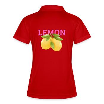 Lemon - Frauen Polo atmungsaktiv - Weiß/Navy - Hinten