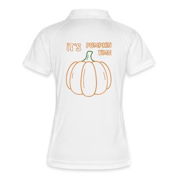 Its Pumpkin Time Illustration - Women's Polo breathable - white/navy - Back
