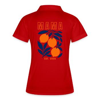 Maman 2026 - Polo respirant Femme - blanc/marine - Dos