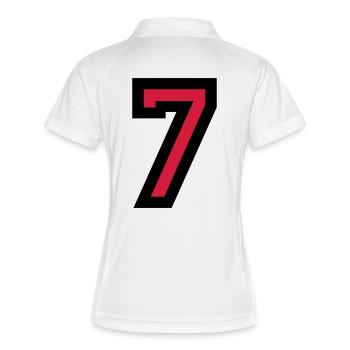 Le numéro 7 - Nombre Seven - Polo respirant Femme - blanc/marine - Dos