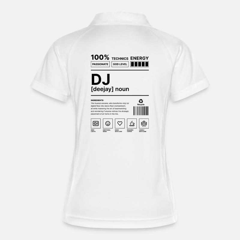 Deejay Vibes Black - Women's Polo breathable - white/navy