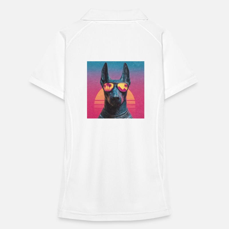 Anubis Synthwave - God on Vacation Women's Polo breathable