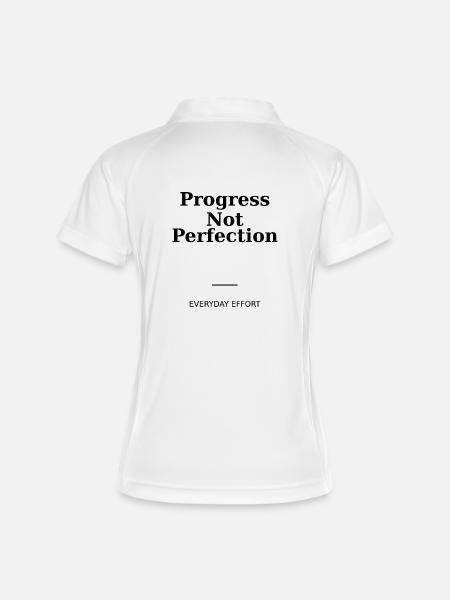 progress not perfection - Women's Polo breathable - white/navy