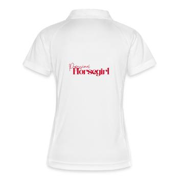 Cavalière professionnelle - Polo respirant Femme - blanc/marine - Dos