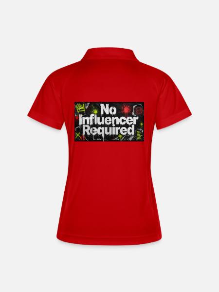 No Influencer Required - Women's Polo breathable - white/navy