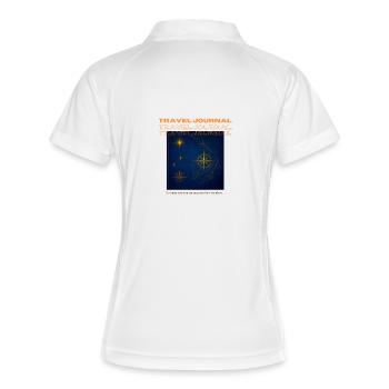 Nautisches Reisenotizbuch - Frauen Polo atmungsaktiv - Weiß/Navy - Hinten