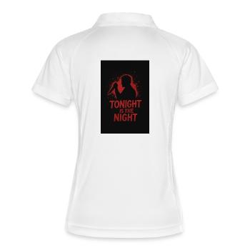 Dexter « Ce soir est la nuit » - Polo respirant Femme - blanc/marine - Dos