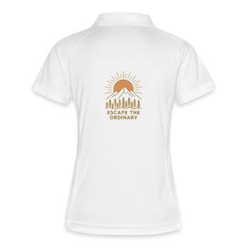 ESCAPE THE ORDINARY - Frauen Polo atmungsaktiv - Weiß/Navy - Hinten
