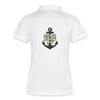 C’est chez soi que l’ancre tombe - Maison - Famille - Polo respirant Femme - blanc/marine - Dos
