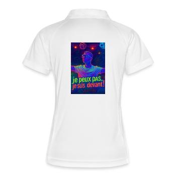 Techno - Polo respirant Femme - blanc/marine - Dos