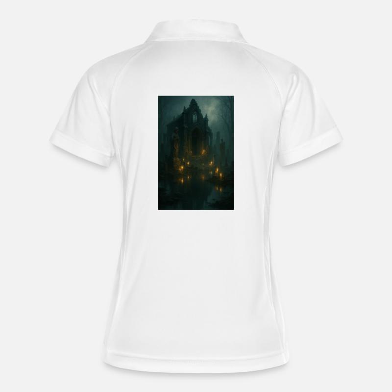 Gothic ruin by moonlight - Women's Polo breathable - white/navy
