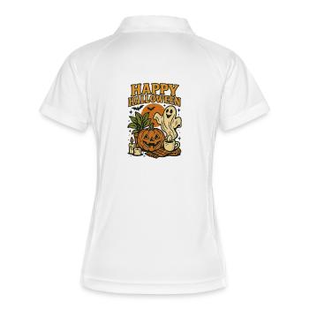 Happy_Halloweenn - Polo respirant Femme - blanc/marine - Dos