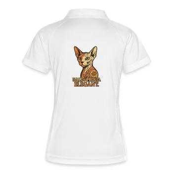 Chat Sphynx - Polo respirant Femme - blanc/marine - Dos