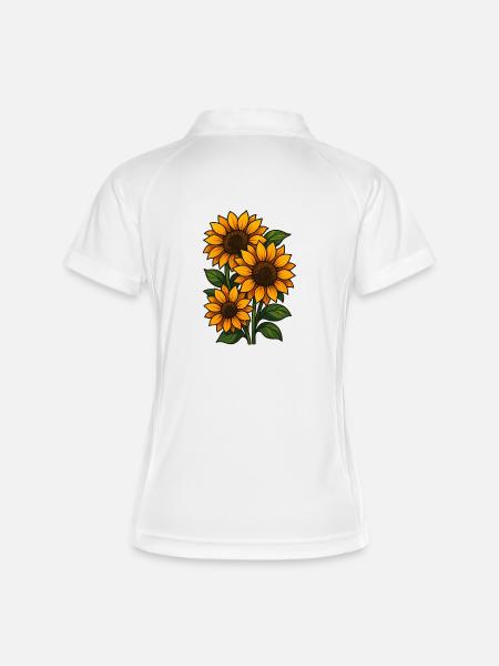 sunflowers - Women's Polo breathable - white/navy