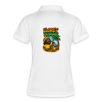 Lloret de Mar Rastas on the beach  - Polo respirant Femme - blanc/marine - Dos