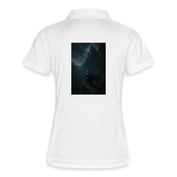 Garde sombre vers le château brumeux - Polo respirant Femme - blanc/marine - Dos
