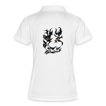 Yeux de Dragon Noir - Polo respirant Femme - blanc/marine - Dos