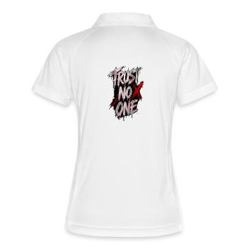 TRUST_NO_ONE - Polo respirant Femme - blanc/marine - Dos