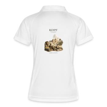 Egypt Desert Legacy Artwork - Frauen Polo atmungsaktiv - Weiß/Navy - Hinten