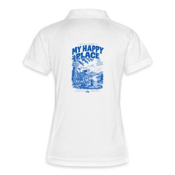 Mon sentier du Lieu Heureux - Polo respirant Femme - blanc/marine - Dos