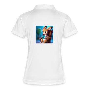 Kangou joue - Polo respirant Femme - blanc/marine - Dos