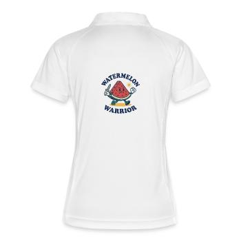 Guerrier pastèque - Design de tranche audacieux - Polo respirant Femme - blanc/marine - Dos