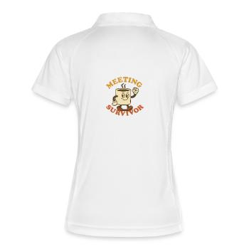 Treffen mit Überlebenden - Frauen Polo atmungsaktiv - Weiß/Navy - Hinten