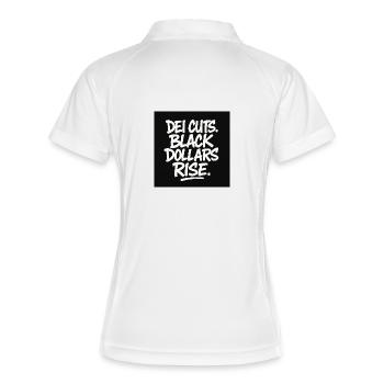 Dollars noirs Rise Urbain Citation Design - Polo respirant Femme - blanc/marine - Dos