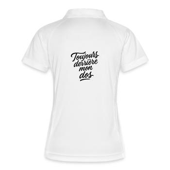 Toujours derrière mon dos - Polo respirant Femme - blanc/marine - Dos
