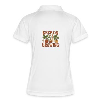 Keep_on_Growing - Women's Polo breathable - white/navy - Back