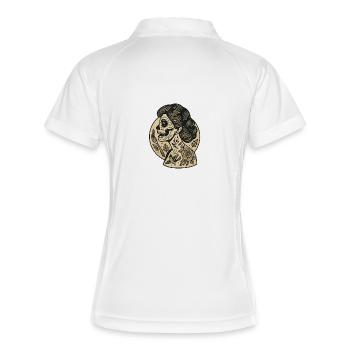 Female Skull - Women's Polo breathable - white/navy - Back
