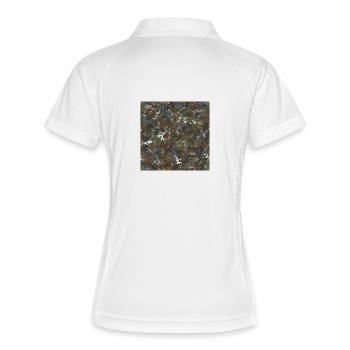 Camouflage forestier 4 saisons - Polo respirant Femme - blanc/marine - Dos