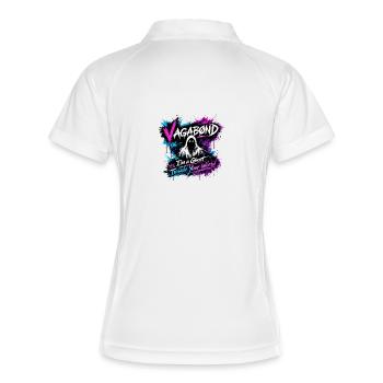 Graffiti de fantôme vagabond - Polo respirant Femme - blanc/marine - Dos